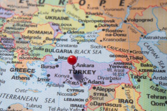 Map with Pin on Ankara, Turkey Pinned location of Ankara, the capital of Turkey