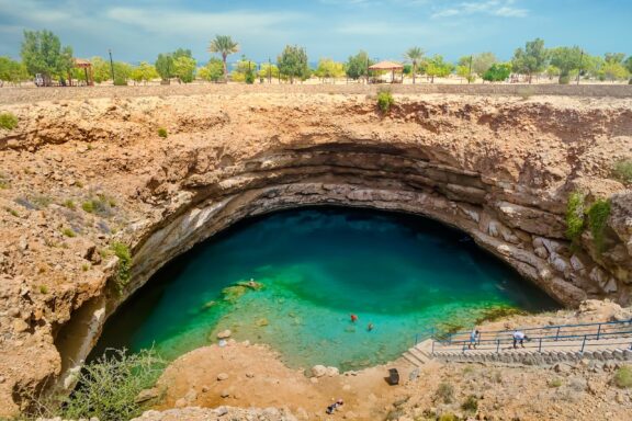 Bimmah Sinkhole, located around 130 km from Muscat