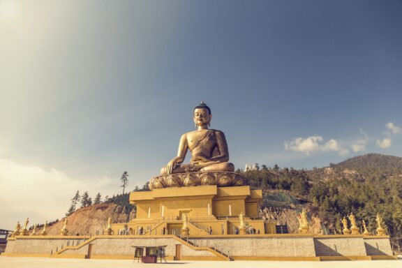 The towering Buddha Dordenma statue