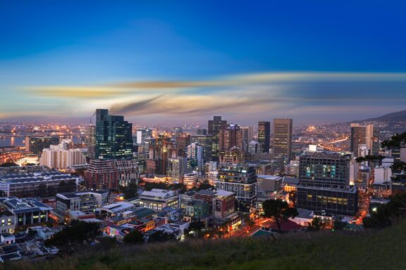 Skyline of Cape town with the CBD in the frontline