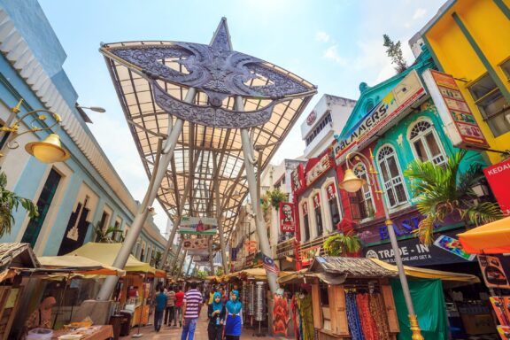 Colorful Street Market in Kuala Lumpur Central Market, a melting pot of arts and crafts, preserving Malaysia's cultural richness