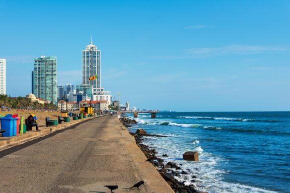 Galle Face Green, originally cleared by the Dutch to give cannons a clear line of fire in the 1850s