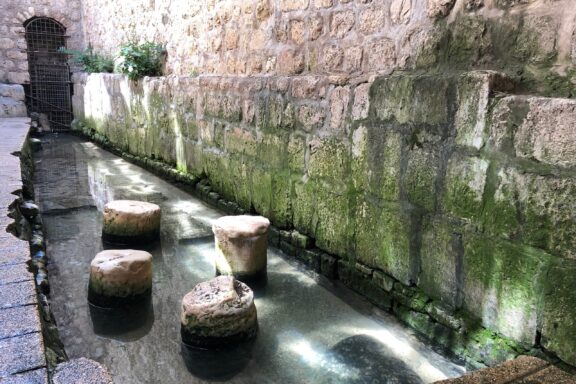 Hezekiah's Tunnel, a 2,700-year-old water tunnel, part of Jerusalem's ancient water system