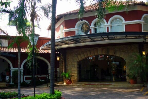 Colonial Style Hotel Facade Gran Hotel del Paraguay, founded in 1921