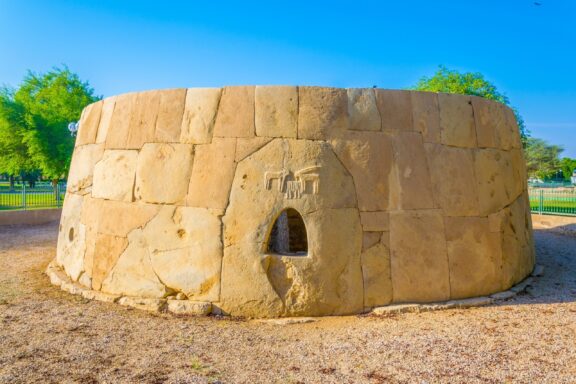 Ancient Circular Stone Tomb Structure Great Hili Tomb at the Hili Archeological Site near Al Ain