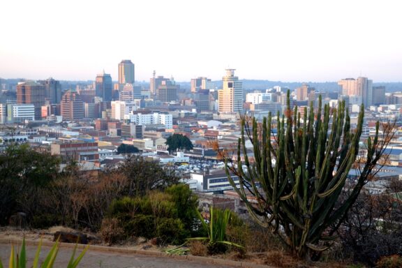 Cityscape of Harare at Dusk The Landscape of Harare