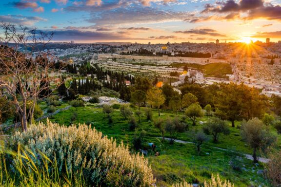 Jerusalem Landscape, a sweeping perspective of the ancient city