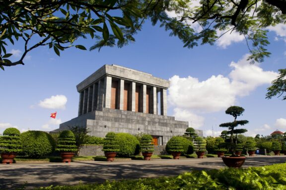 Ho Chi Minh Mausoleum in Hanoi, Vietnam The Ho Chi Minh Mausoleum in Ba Dinh Square