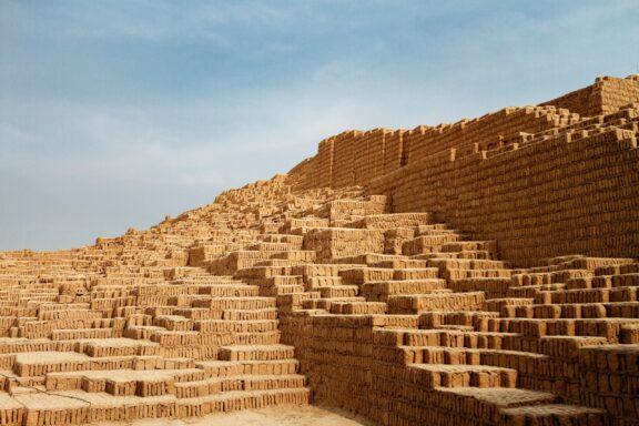 Adobe Brick Pyramid Structure Huaca Pucllana, located in Miraflores, is an ancient adobe pyramid believed to date back to 700 A.D.