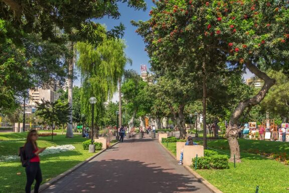 Sunny Day at Kennedy Park, Lima Kennedy Park, Lima, named after President John F. Kennedy