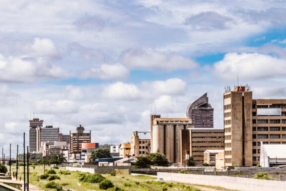 Downtown Lusaka Cityscape Skyline over Downtown Lusaka