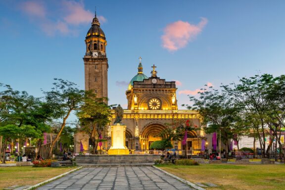 The Manila Cathedral, the seat of the Archbishop of the Roman Catholic Archdiocese of Manila