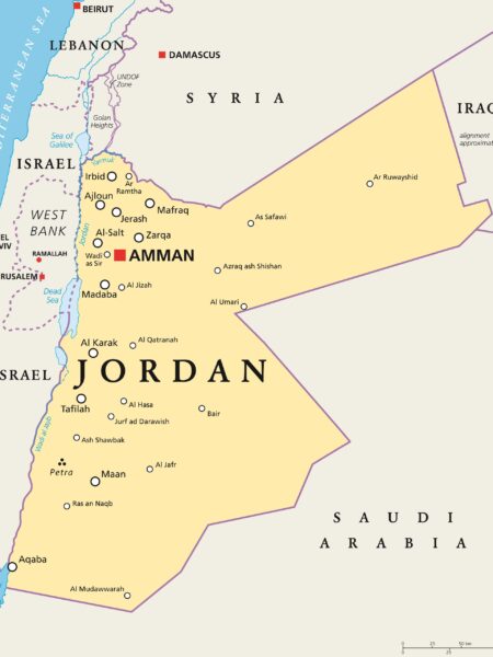 Map of jordan