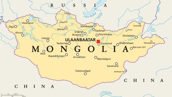 Map of Mongolia Highlighting Ulaanbaatar Ulaanbaatar, the capital city of Mongolia