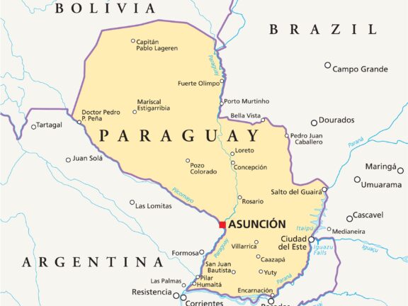 Map of Paraguay and Surrounding Countries Asunción, the capital city of Paraguay