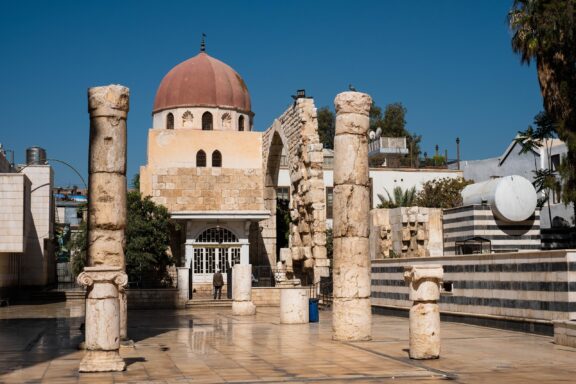 Mausoleum of Saladin with Ancient Columns Mausoleum of Saladin, the resting place of Saladin