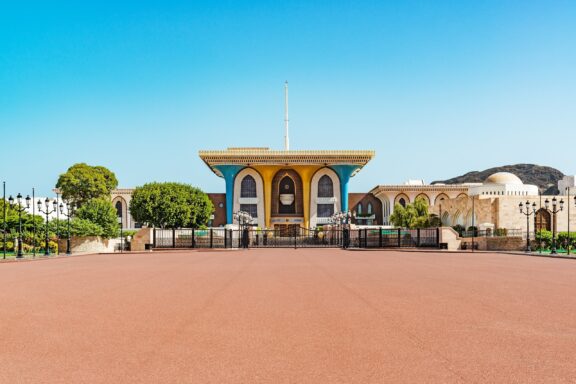 The Royal Palace (Al Alam Palace), a fusion of traditional Omani and modern architecture