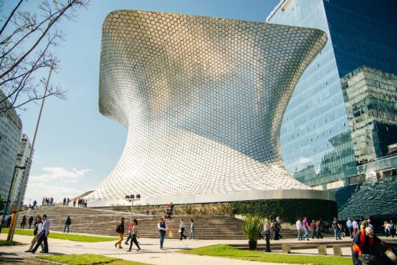 Museo Soumaya Exterior View Museum Soumaya, located in Plaza Carso, Polanco