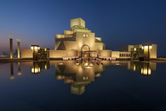 Museum of islamic art doha qatar in daylight exterior view