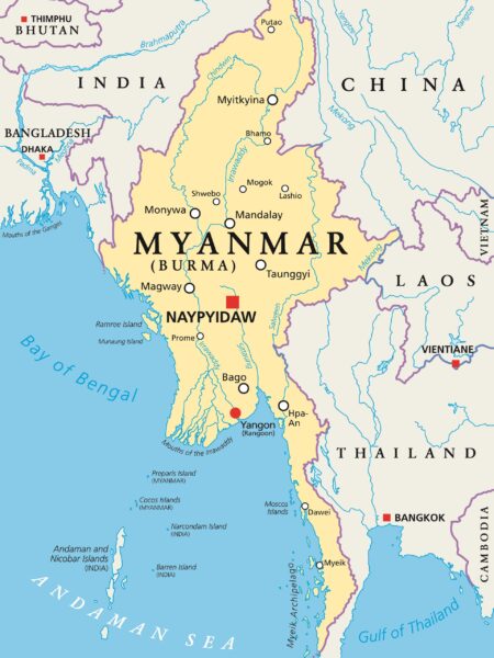 Map of Myanmar (Burma) Myanmar map