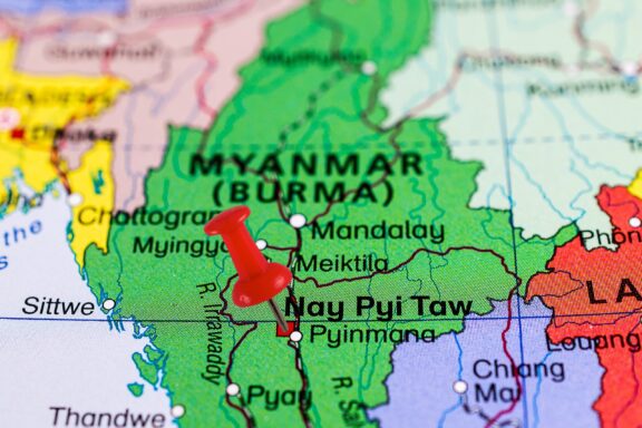 Location of Naypyidaw, also known as Nay Pyi Taw locally