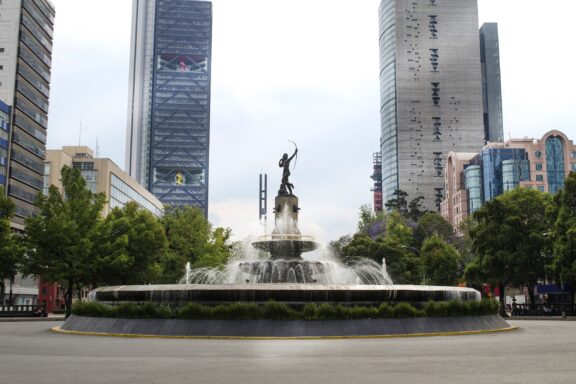 Fountain and Statues on Paseo de la Reforma, Mexico City Diana the Huntress Fountain in Paseo de la Reforma
