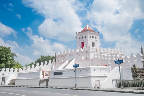 Phra Sumen Fort under Blue Sky built in the early 19th century during the reign of King Rama I as part of his efforts to fortify