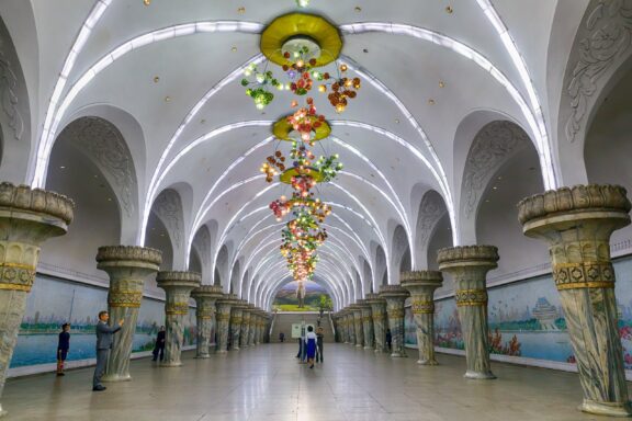 Pyongyang Metro, one of the deepest metro systems in the world