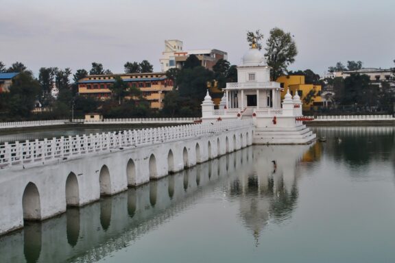 Ranipokhari, an artificial pond at the heart of Kathmandu, built in 1727