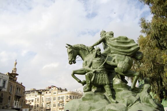 Statue of Saladin on Horseback The Saladin Statue, commemorating the Muslim leader famed for his chivalry and tactical brilliance during the Crusades