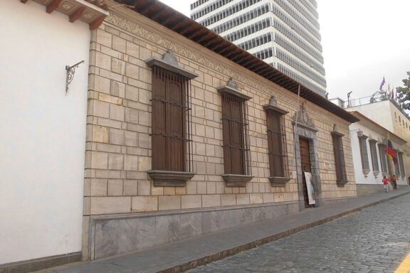 Facade of Simón Bolívar's Birthplace House Simon Bolivar Birthplace House, a colonial house turned museum