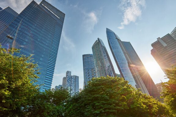 Skyscrapers in Central Business District (CBD) of Singapore