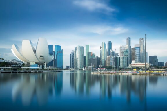 Skyline of modern architecture in Singapore