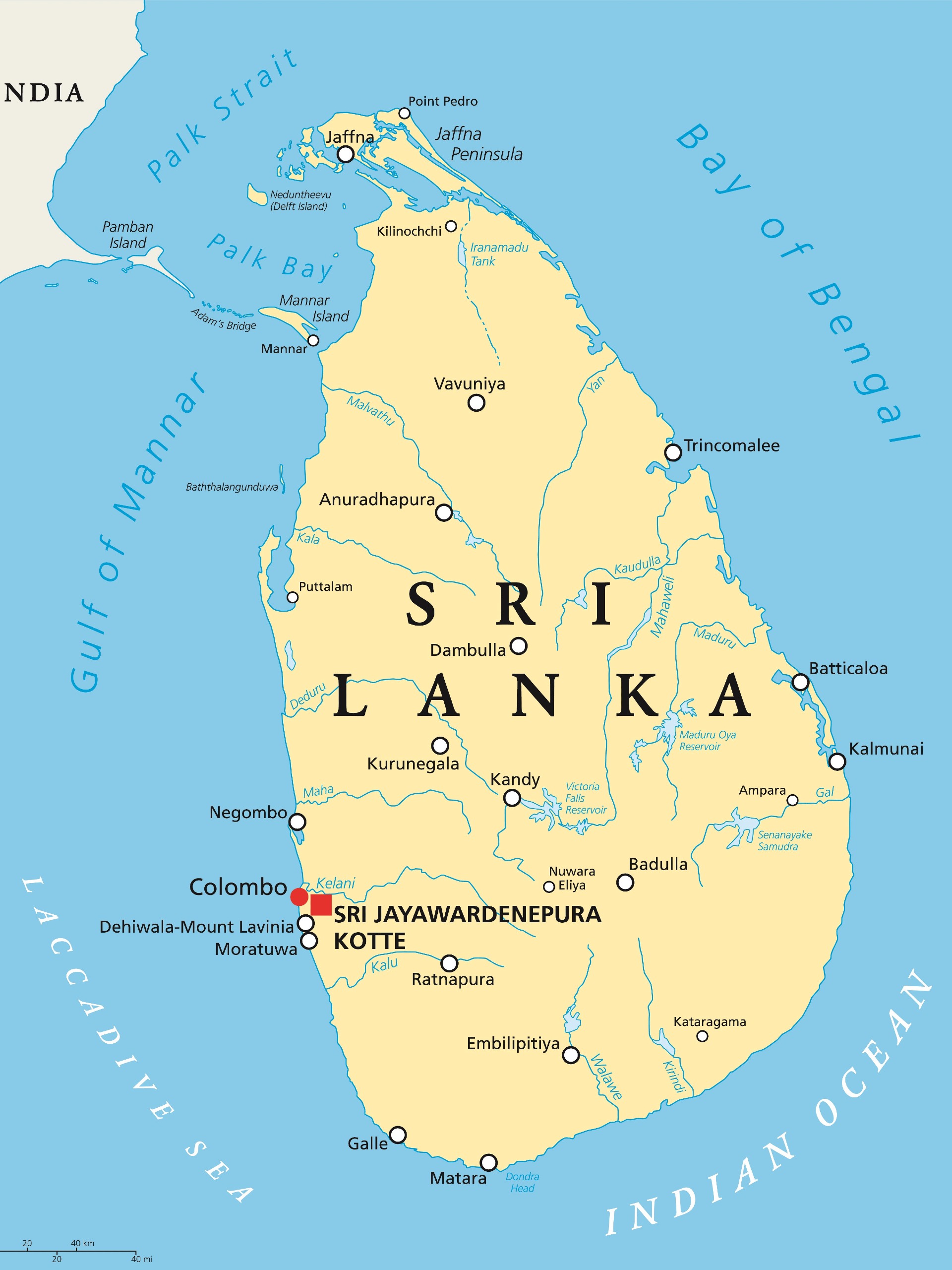 Sri lanka map