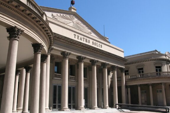 Facade of Teatro Solís with Columns Solís Theatre, inaugurated in 1856, is the oldest theater in Uruguay
