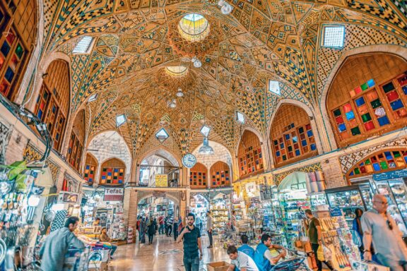 Tehran Grand Bazaar Interior The bustling corridors of the Tehran Grand Bazaar