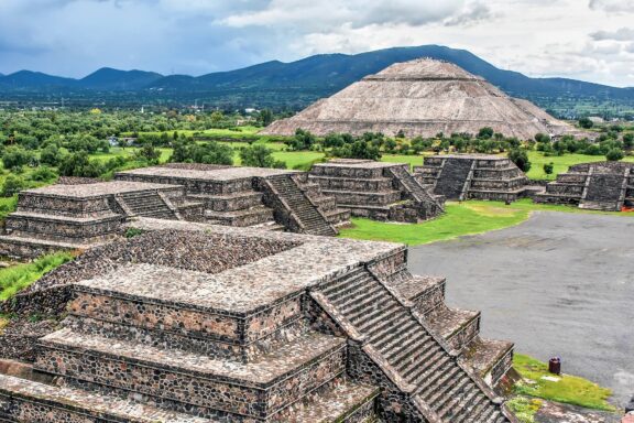 General view of the ruins of Teotihuacan ancient city