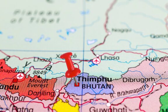 Pinned location of Thimphu, Bhutan