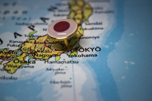 Pin on Tokyo Location Map Flag pin on the Tokyo's location