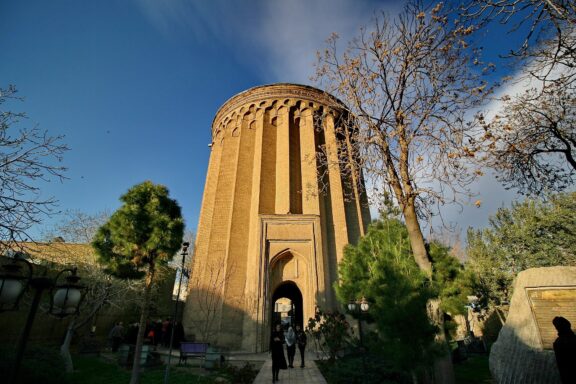 Tughrul Tower, a historical monument that dates back to the 12th century during the Seljuk period