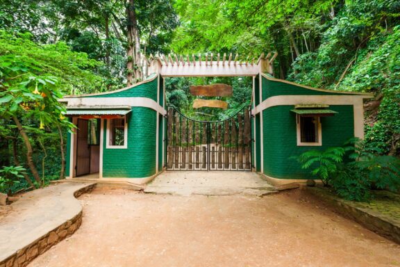 Entrance Gate to Udawatta Kele Sanctuary Entrance to the Udawatta Kele Sanctuary