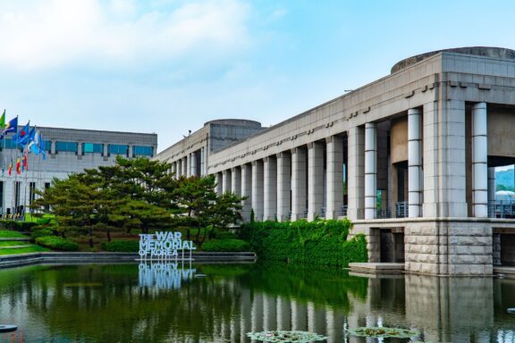 War Memorial Museum with Reflective Pond War Memorial of Korea, a tribute to Korea's military history and sacrifices