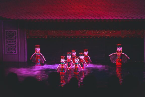 Traditional Water Puppet Performance Water Puppet Show in the Water Puppet Theatre in Hanoi