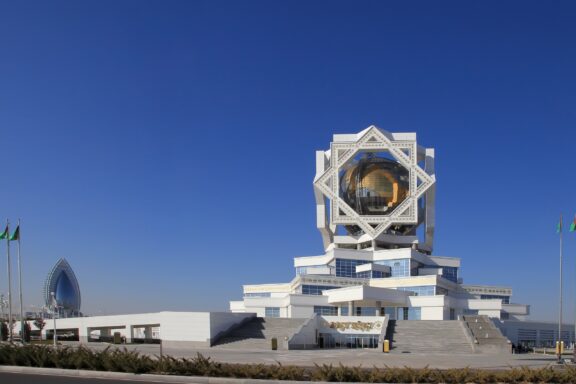 The Wedding Palace in Ashgabat, designed by the French construction firm Bouygues