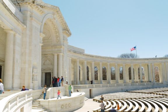 Arlington National Cemetery Amphitheater on a Sunny Day Memorial Amphitheater at the Arlington National Cemetery