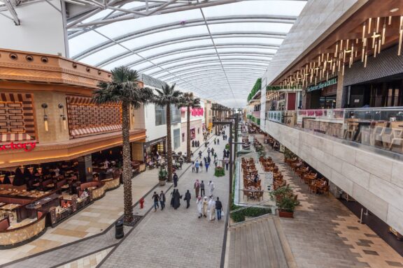 Kuwait december 10: interior of the avenues mall in kuwait