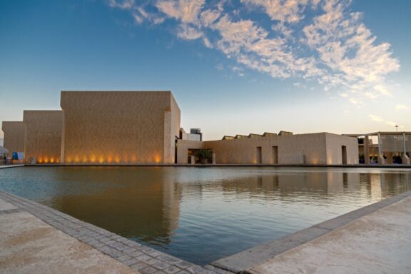Bahrain National Museum at Dusk with Reflective Pool Bahrain National Museum, offering a thorough overview of the island nation's history