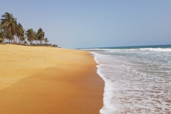 Golden sands in the Beach of Lomé