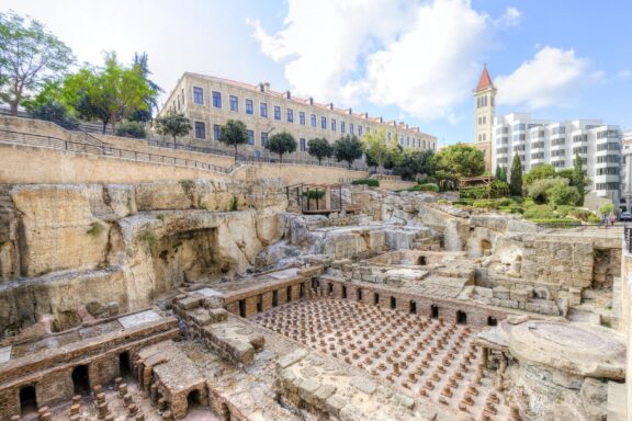 Roman Baths Ruins in Beirut Ancient Roman Baths, offering an insight into the leisure activities of Roman Beirut