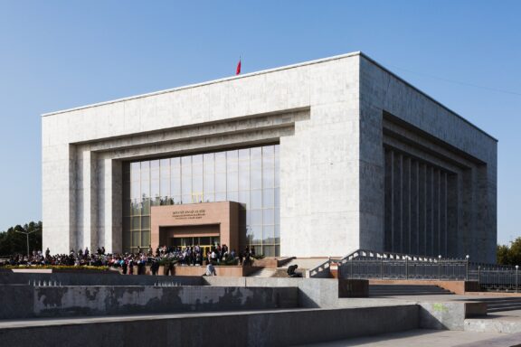 Bishkek State History Museum Building Facade State History Museum, a treasure trove of Kyrgyz history and culture